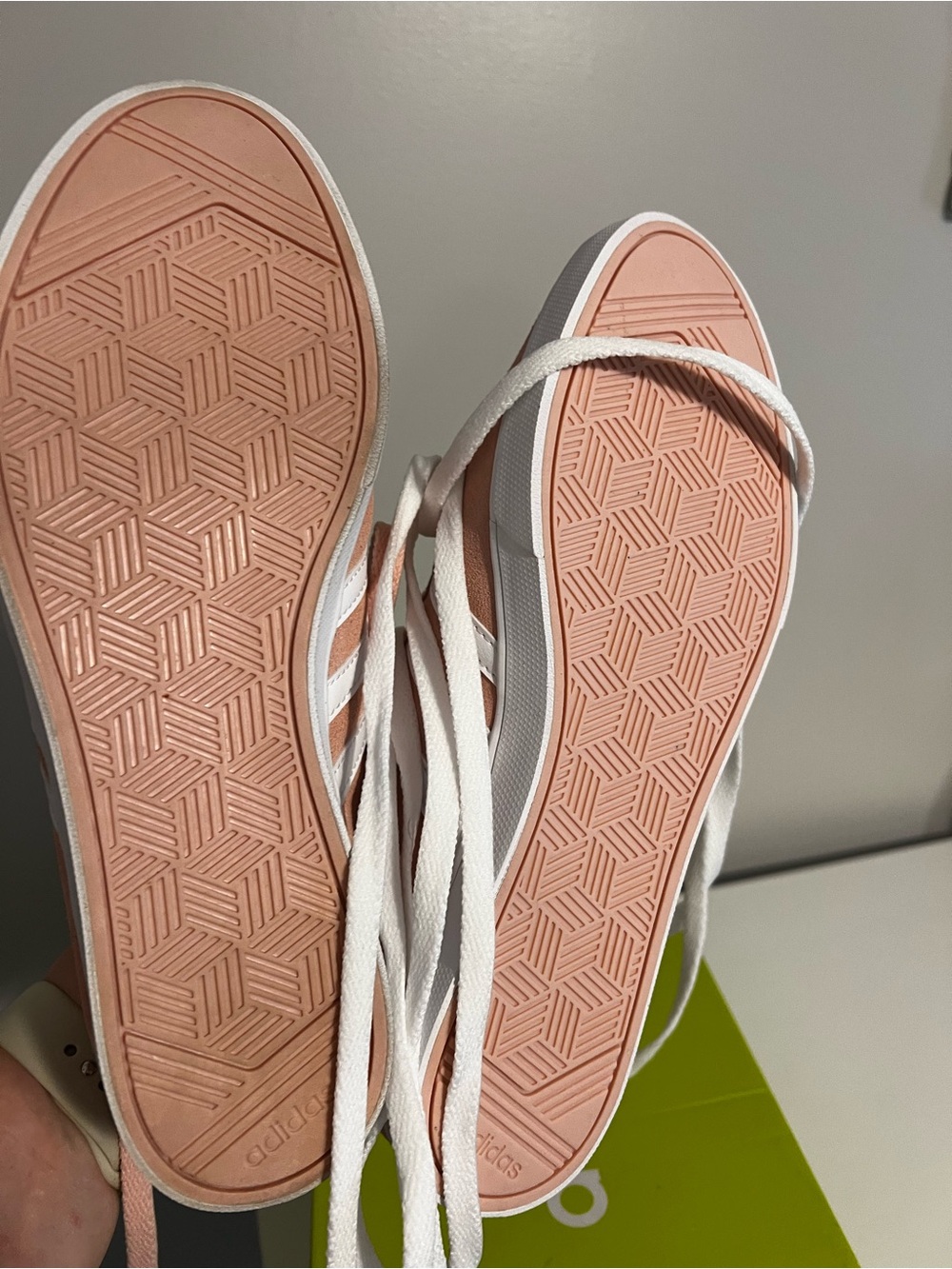 adidas Pink Courtset W Suede Sneakers with White Stripes - Picture 3 of 3
